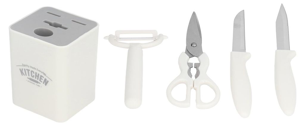 5-teiliges Küchenmesser-Set aus Edelstahl, Obst mit Aufbewahrungsbasis, Gadgets für Grill, Terrasse, Picknick