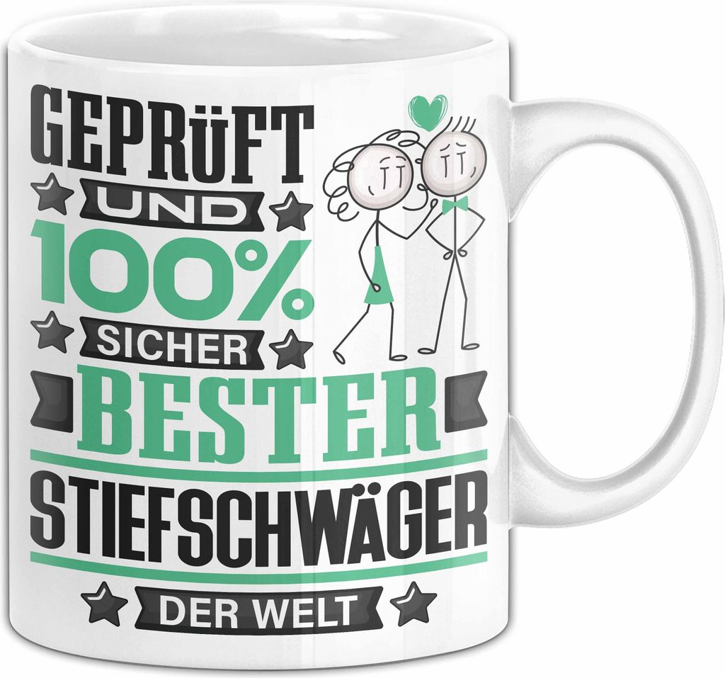 Stiefschwäger Geschenk Lustiger Spruch für Stiefschwäger Geschenkidee Bester Stiefschwäger Der Welt (Weiß)