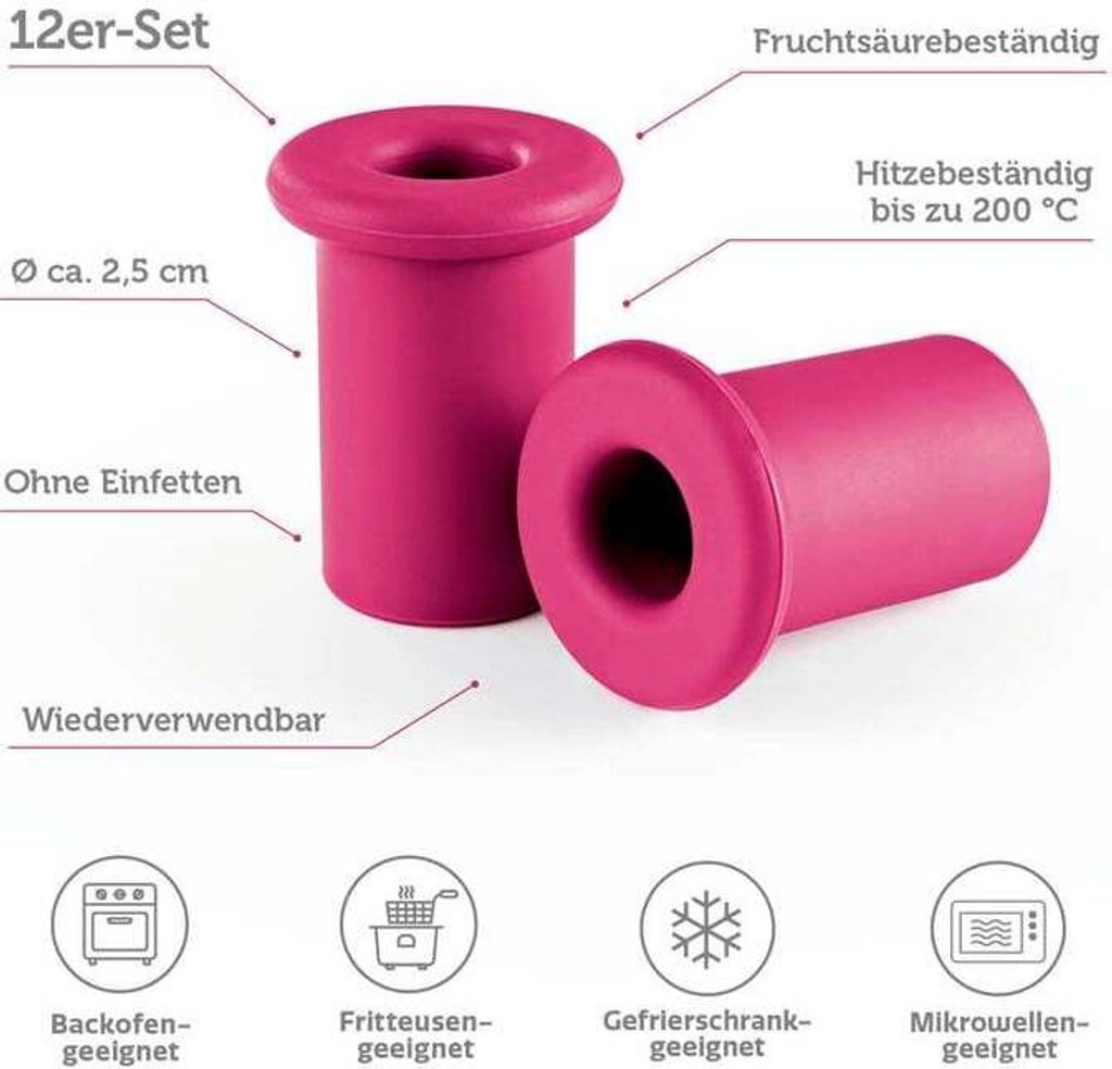 CuCap 12x Silikon Ausstecher Backförmchen Perfekte Produktbild 7