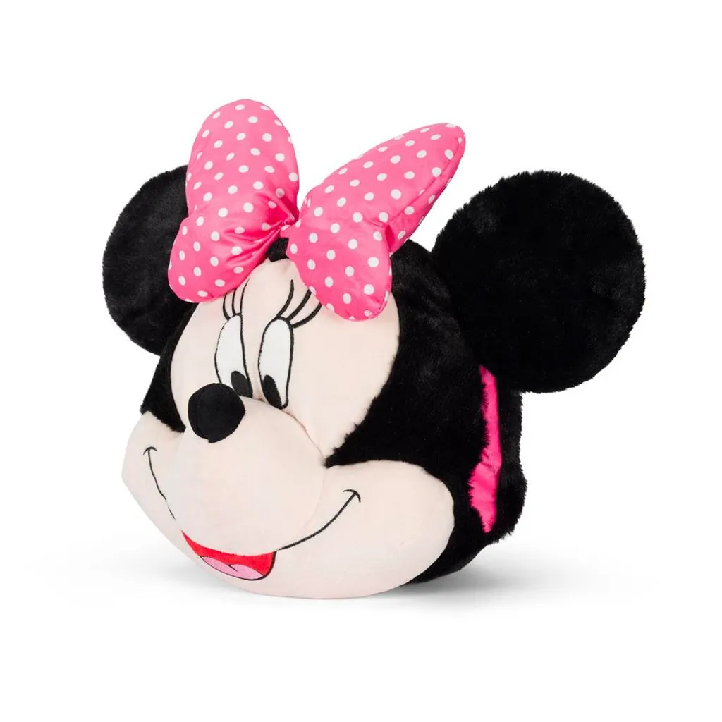 Coussin Minnie Mouse Disney, peluche thermique 35cm extra douce rouge