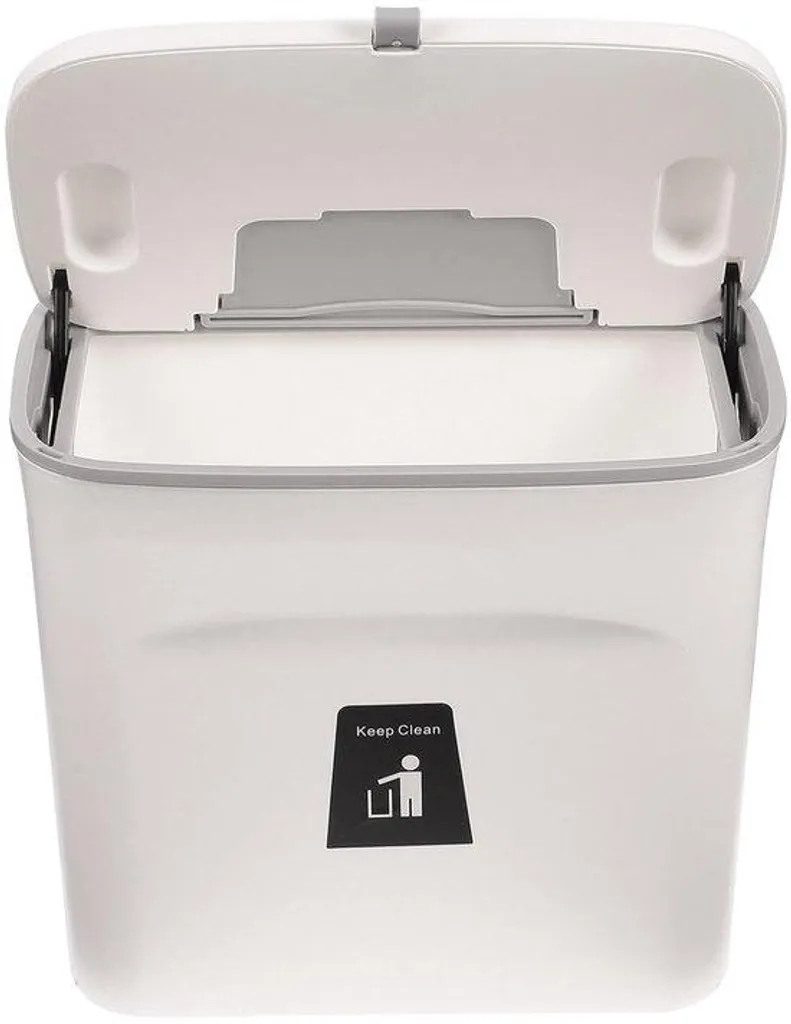 Poubelle avec couvercle hermétique et fixation murale facile 7 litres