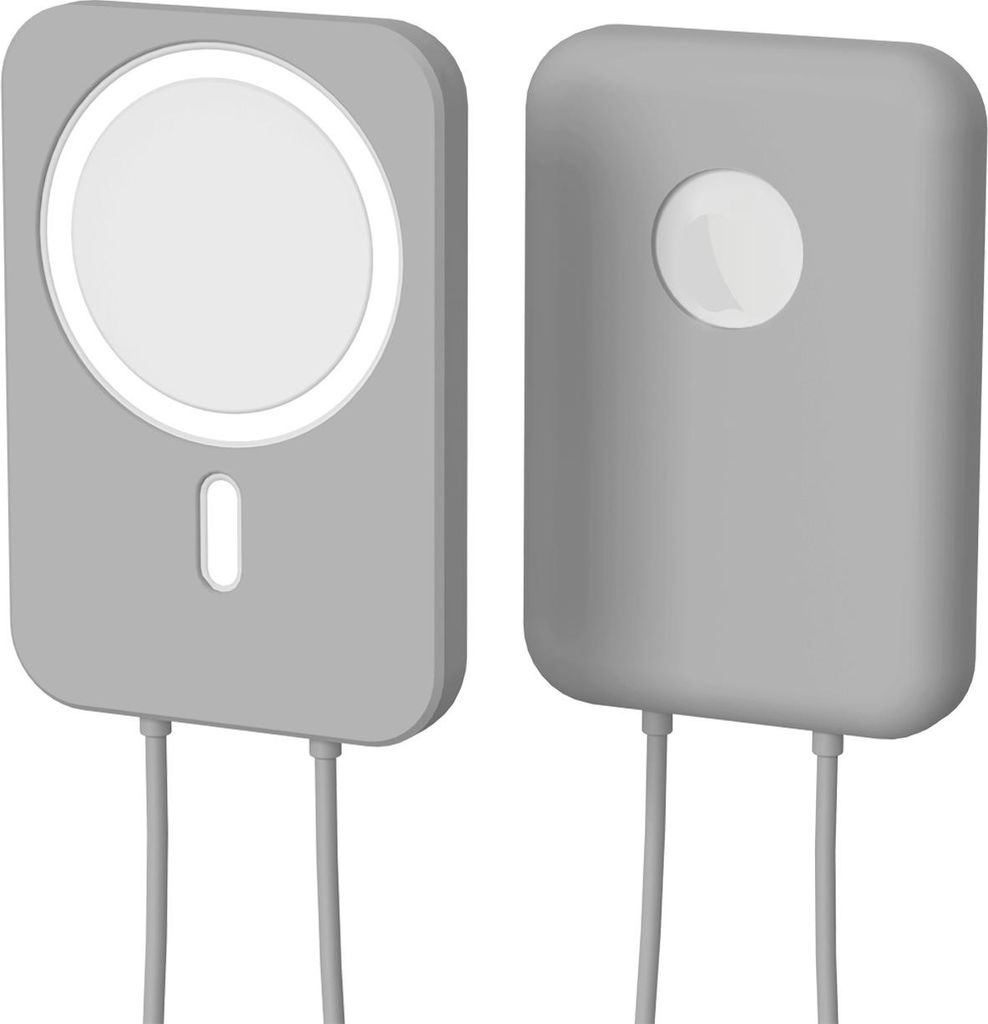 INF Silikonhülle für iPhone 12 MagSafe Wireless Power Bank Grau