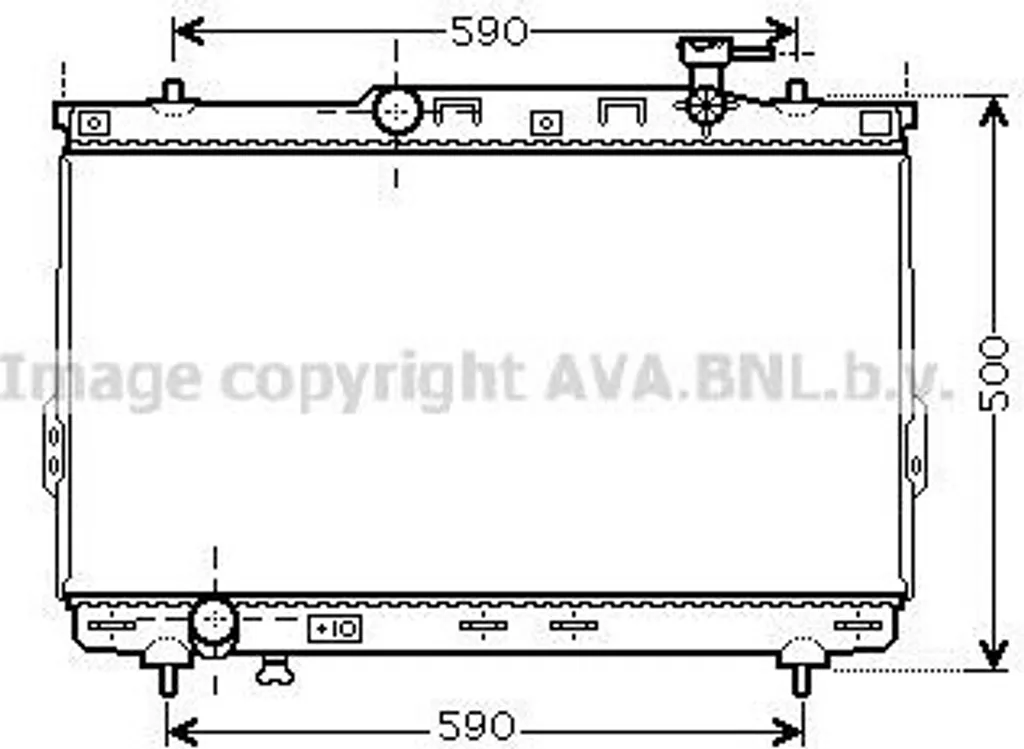 Radiateur moteur anti-fuite PRASCO HYA2109, remplace le numéro 2531026000