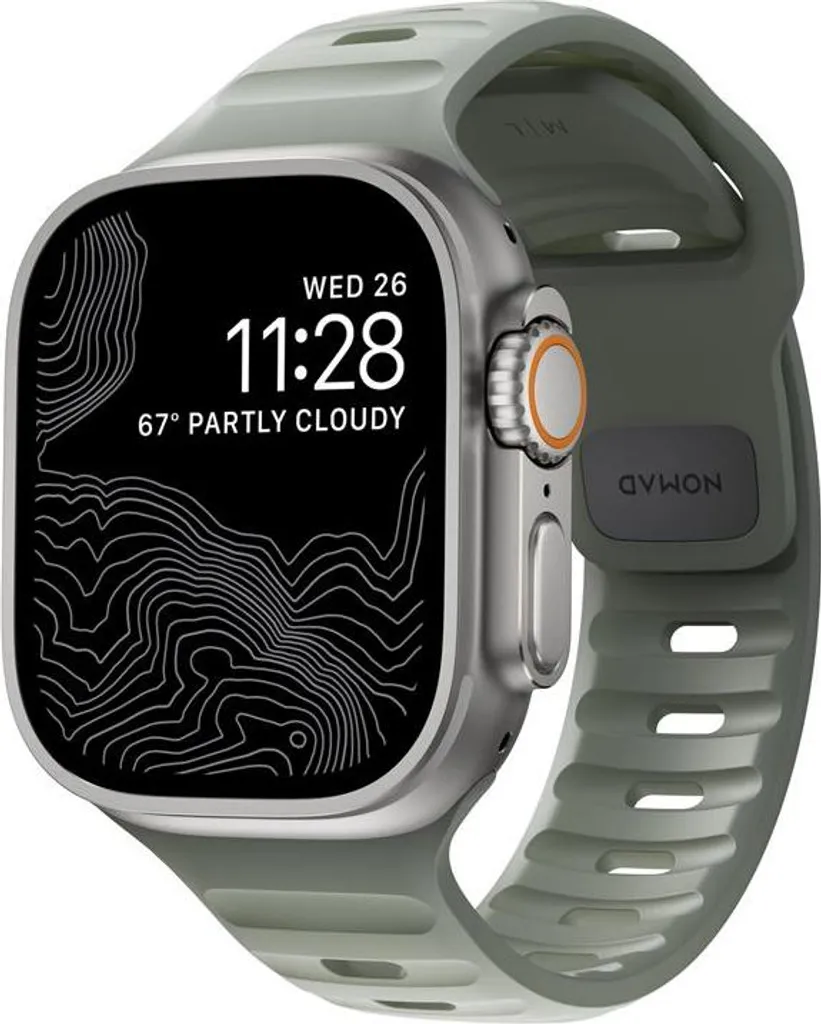 Cinturino Sportivo Nomad Apple Watch 49mm Ultra Green Coastal Rock