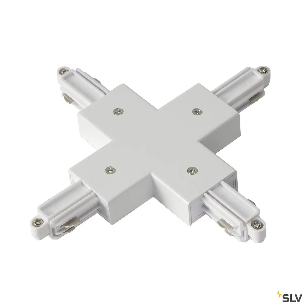 Connettore a X Bianco per Binario Monofase HV - Offerta Accessori Luce