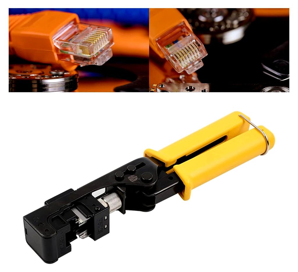 Netzwerkkabelschneider, Crimpzange, RJ45-Klemmenmodul, Rahmen, Drahtschneider, Crimpwerkzeug für UTP-Buchsen, Reparaturwerkzeug für Elektriker, S...