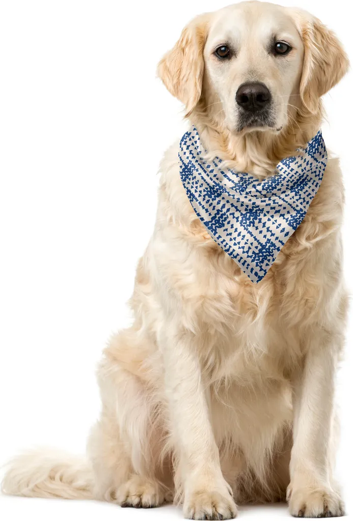 Bandana Animali ABAKUHAUS Messy Waves 40cm - Look Etnico Blu Navy