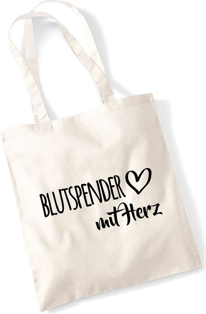 Huuraa Jutebeutel Blutspender mit Herz 10 Liter Natural Produktbild 
