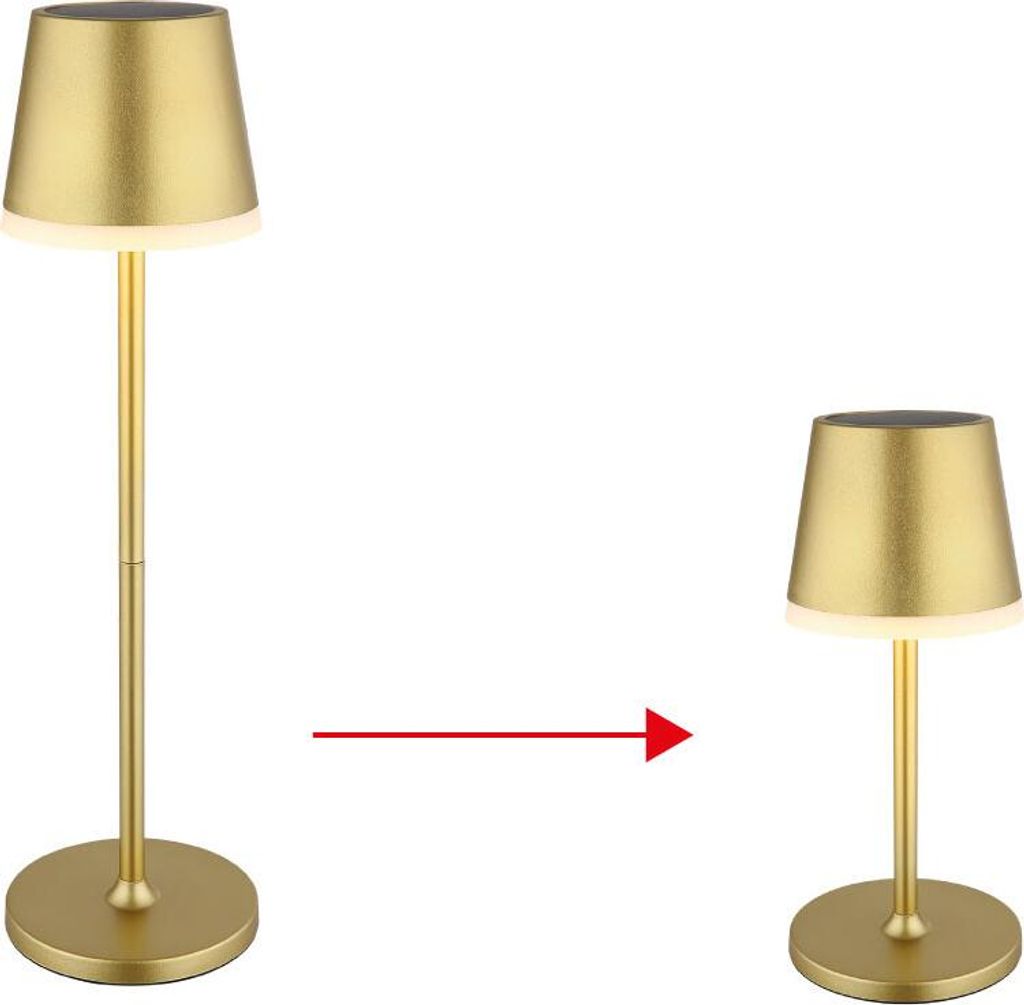 GLOBO 36637GM Solarleuchte Metall goldfarben metallic, 10x LED