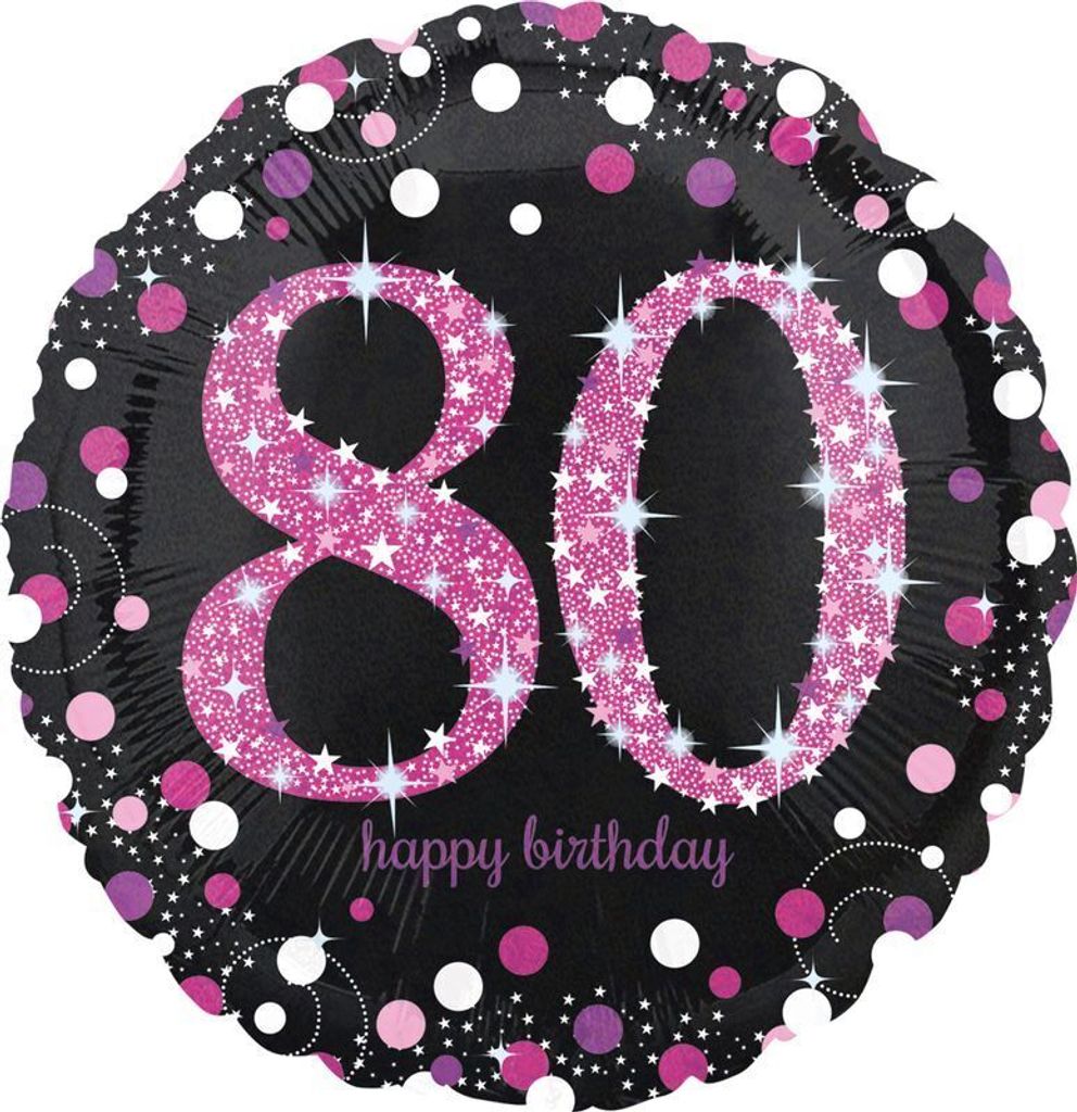 Amscan 3379001 - Standard Folienballon 80. Geburtstag Produktbild 