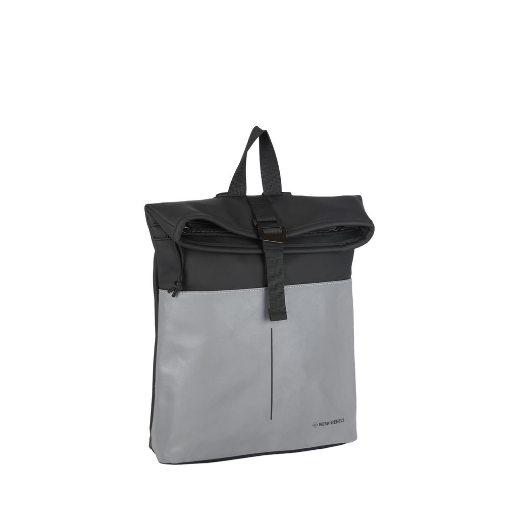 New Rebels Bowie New York Reflect Black Roll Mini Rucksack