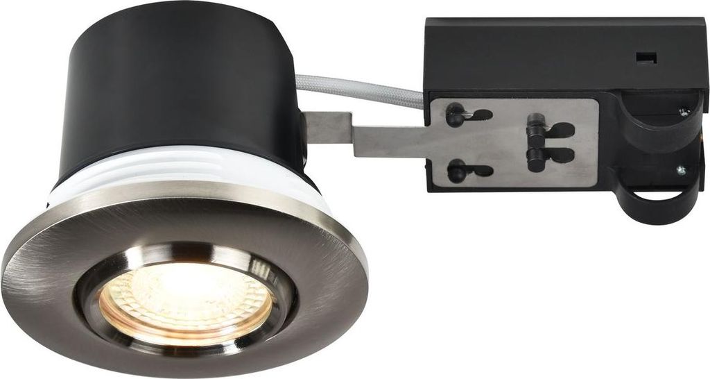 Nordlux Umberto Einbauleuchte Badezimmer GU10 drehbar IP44 Nickel 2210100055