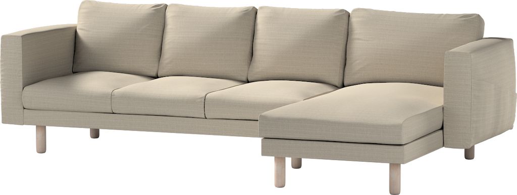 Dekoria Bezug für Norsborg 4-Sitzer Sofa mit Recamiere, beige, Norsborg Bezug für 4-Sitzer Sofa mit Recamiere