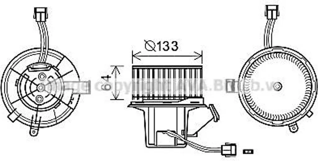 Moteur de chauffage silencieux AVA MS8640 OE 2048200008 Mercedes SLS