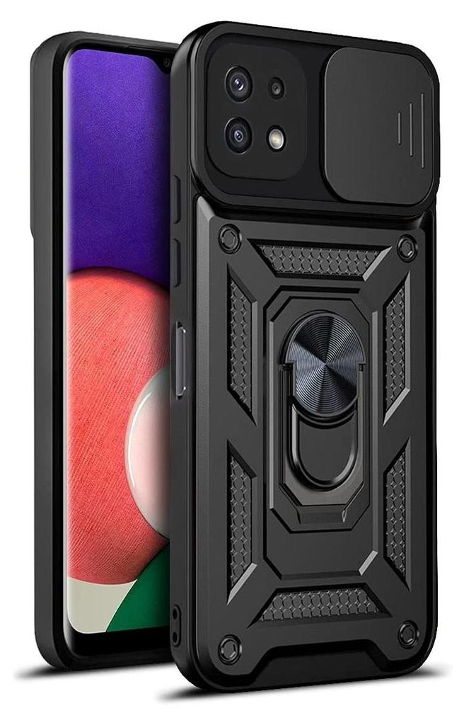 Galaxy A22 5G Hülle mit 360° Drehbarer Magnetische Ring Ständer Halter Dia Kameraschutz TPU Bumper Silikon Schutzhülle für Samsung Galaxy A22 ...