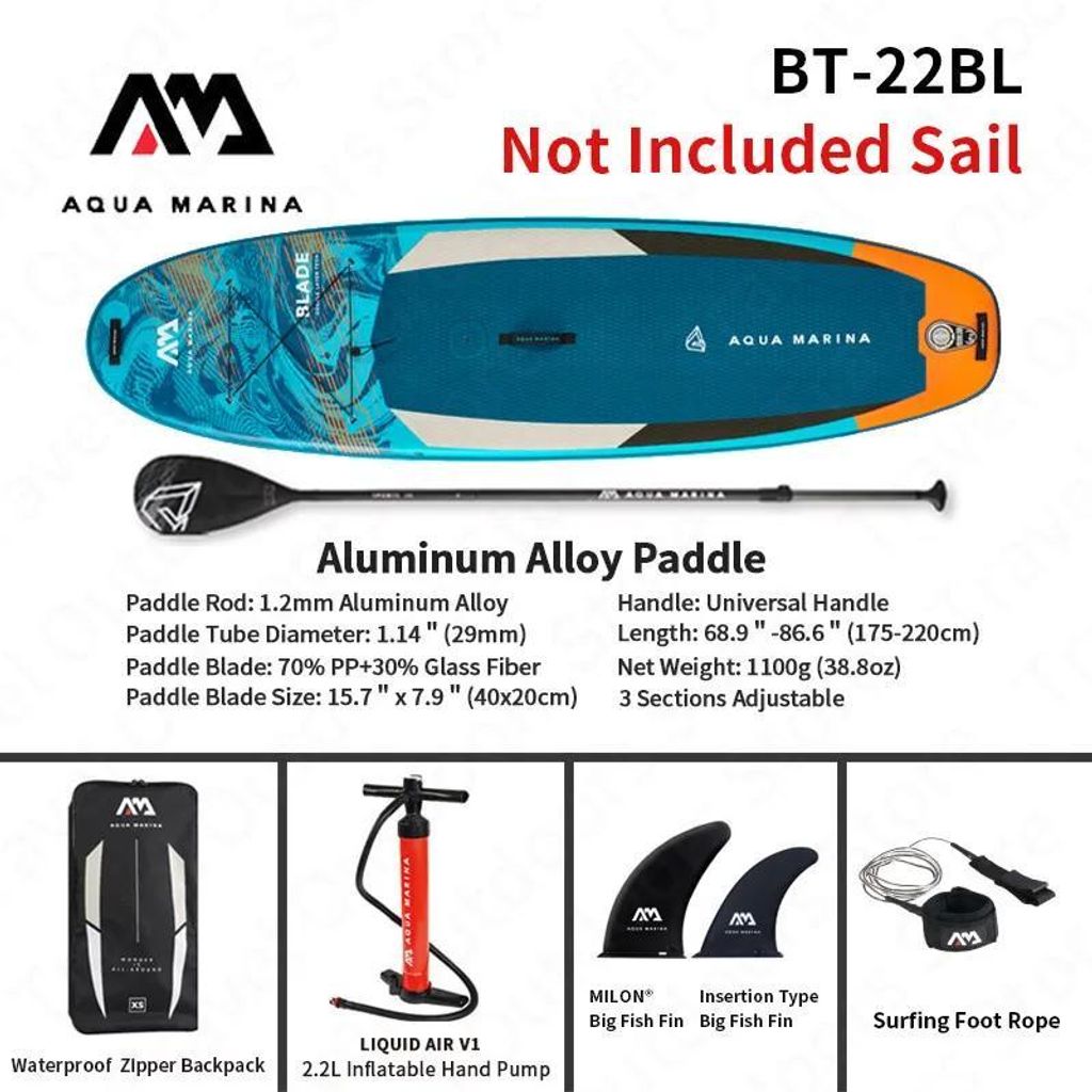 Blade - Aufblasbares SUP Windsurf Board - 320x84x15 cm - Produktbild 
