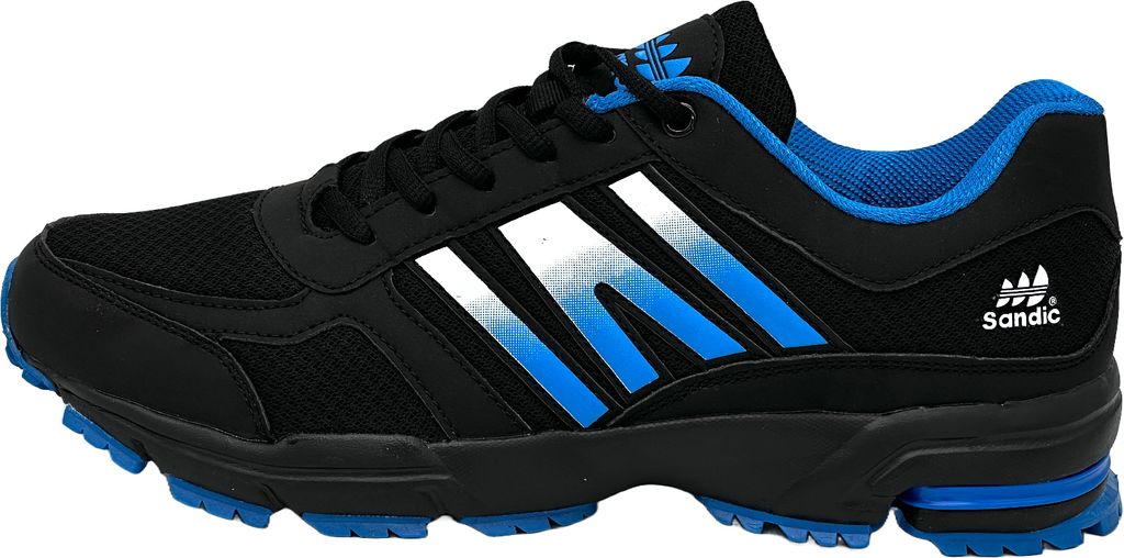 Nowaland Herren Damen Sportschuhe Turnschuhe Laufschuhe Sneaker Hallenschuhe, Schwarz/Royal,45