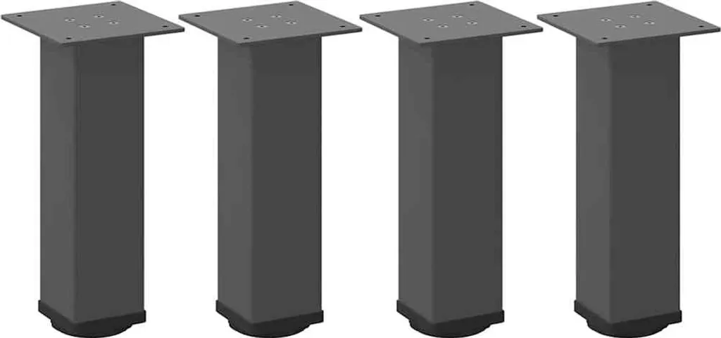 vidaXL Gambe per tavolino 4 pz. Antracite 42-44 cm in acciaio