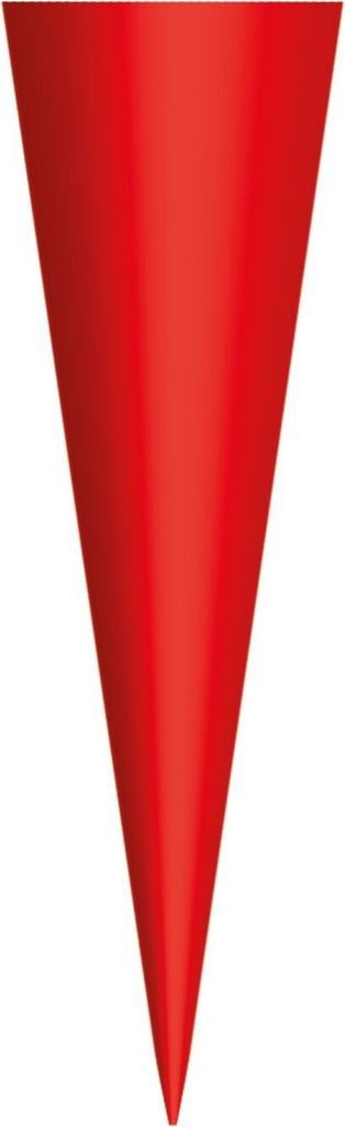 Schultüten-Rohling klein zum Basteln rot - 35 cm rund - ohne Verschluss
