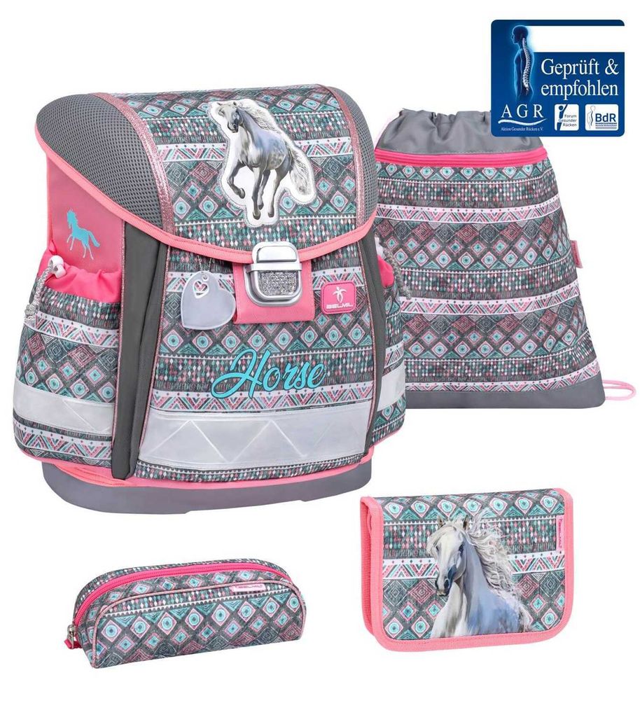 Belmil Schulranzen Set Mädchen Pferd "Horse Aruba Blue" Produktbild 