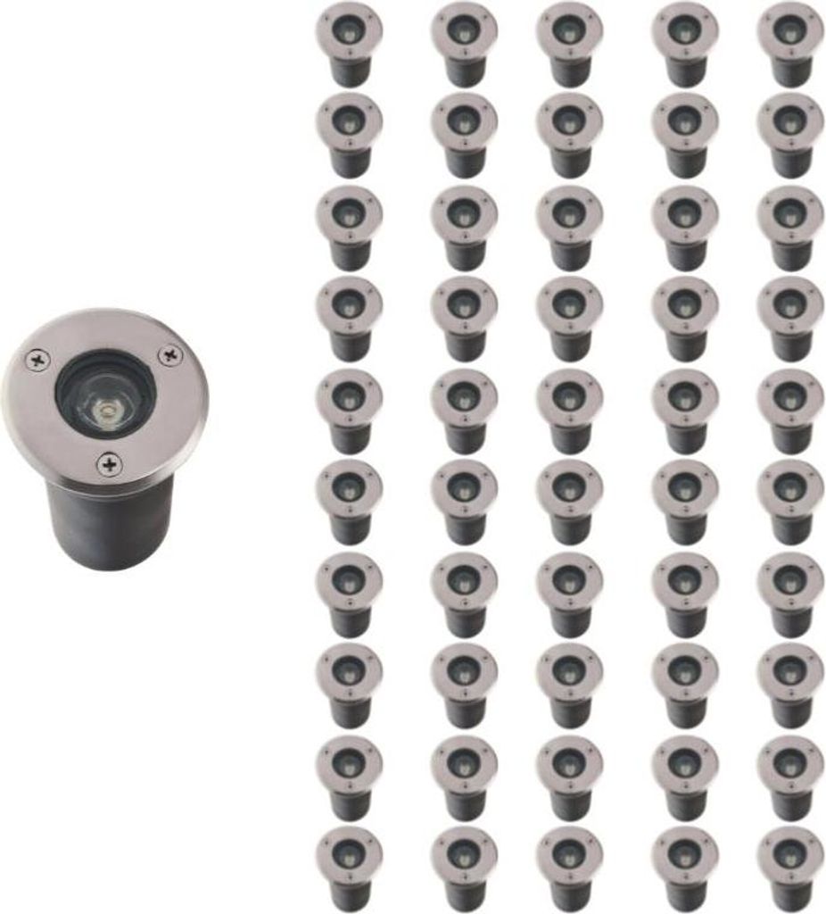 LED-Einbaustrahler für den Außenbereich IP65 220V Sol 3W 45° (Packung mit 50 ) - Neutralweiß 4000K - 5500K