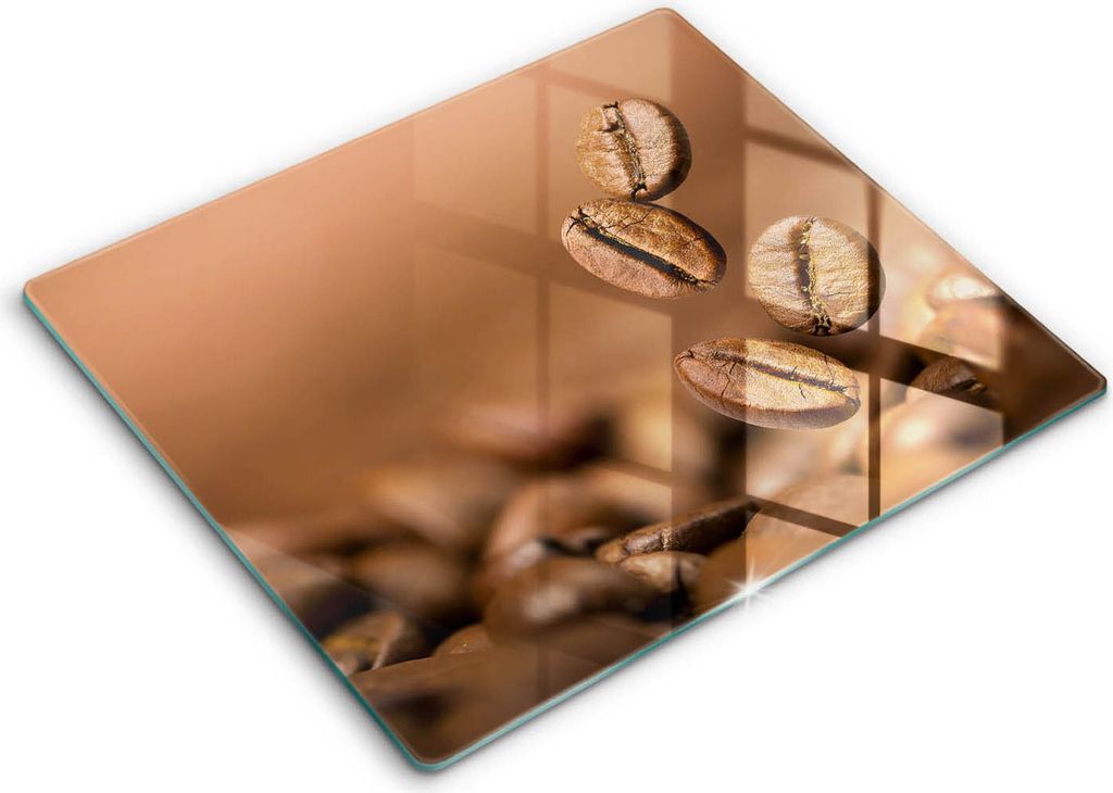 Abdeckung Glas - Küchenabdeckung - 60x52 cm - Abdeckplatte -Kaffeebohnen