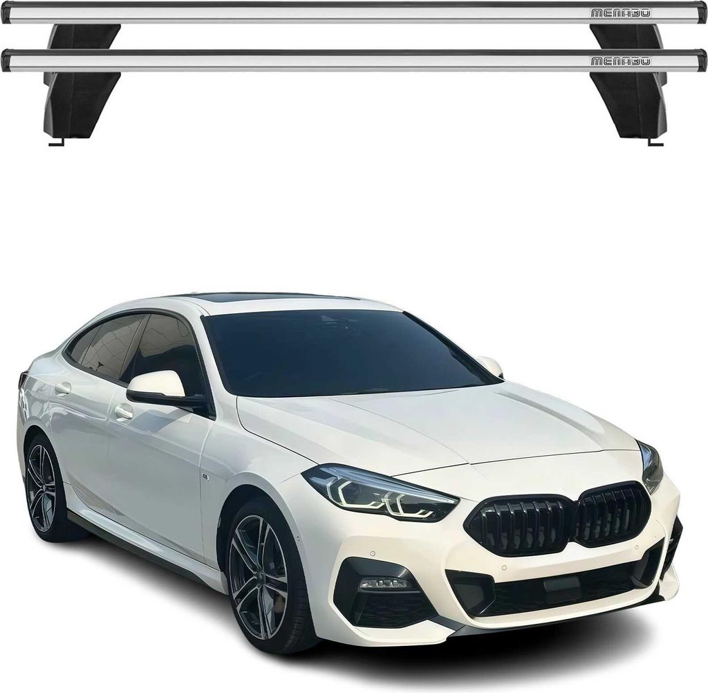 Menabo Dachträger Grundträger für BMW 2 Gran Coupe F44 2019-2024 ABE Alu Grau