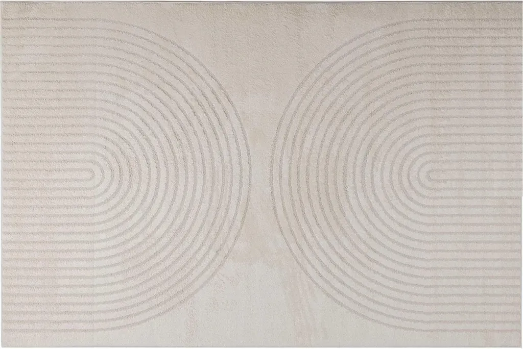 Tapis GALATI Crème 340x240 cm pour Salon Moderne et Chambre Douillette