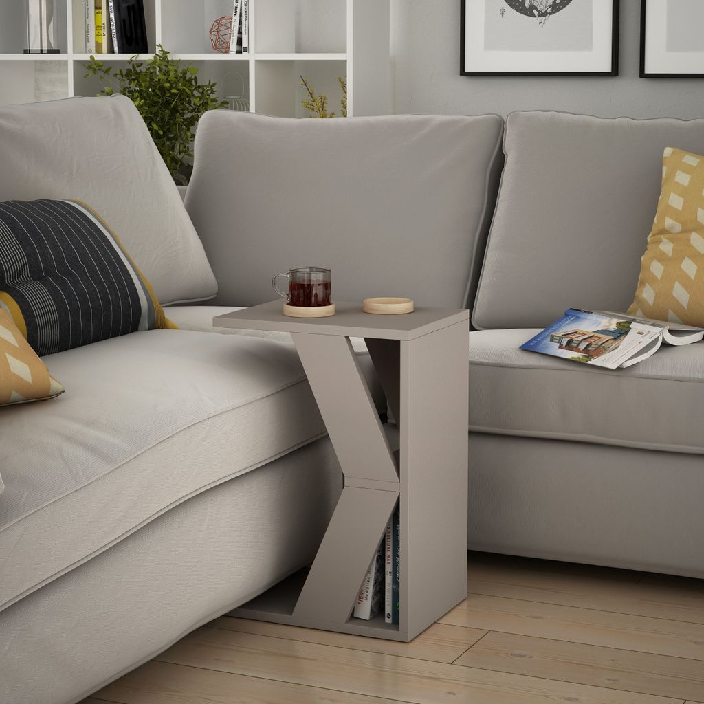 DECORTIE Naze Modern C-Table Light Mocha , 40 x 30 x 57 cm Zdjęcie produktu 