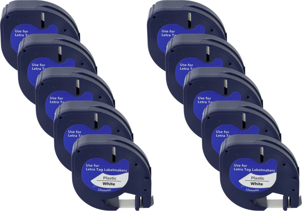 vhbw 10x Schriftband-Kassette Plastik kompatibel mit Dymo Produktbild 