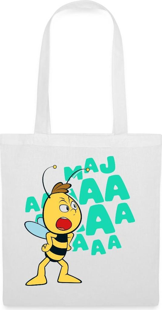 Spreadshirt Biene Maja Willi Schreit Stoffbeutel, One size, Weiß