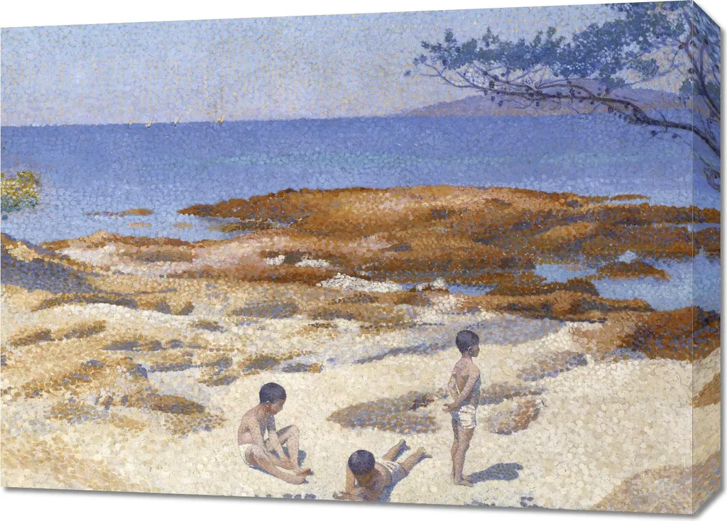 Tableau 70x50 cm Beach at Cabasson par Henri-Edmond Cross au Salon