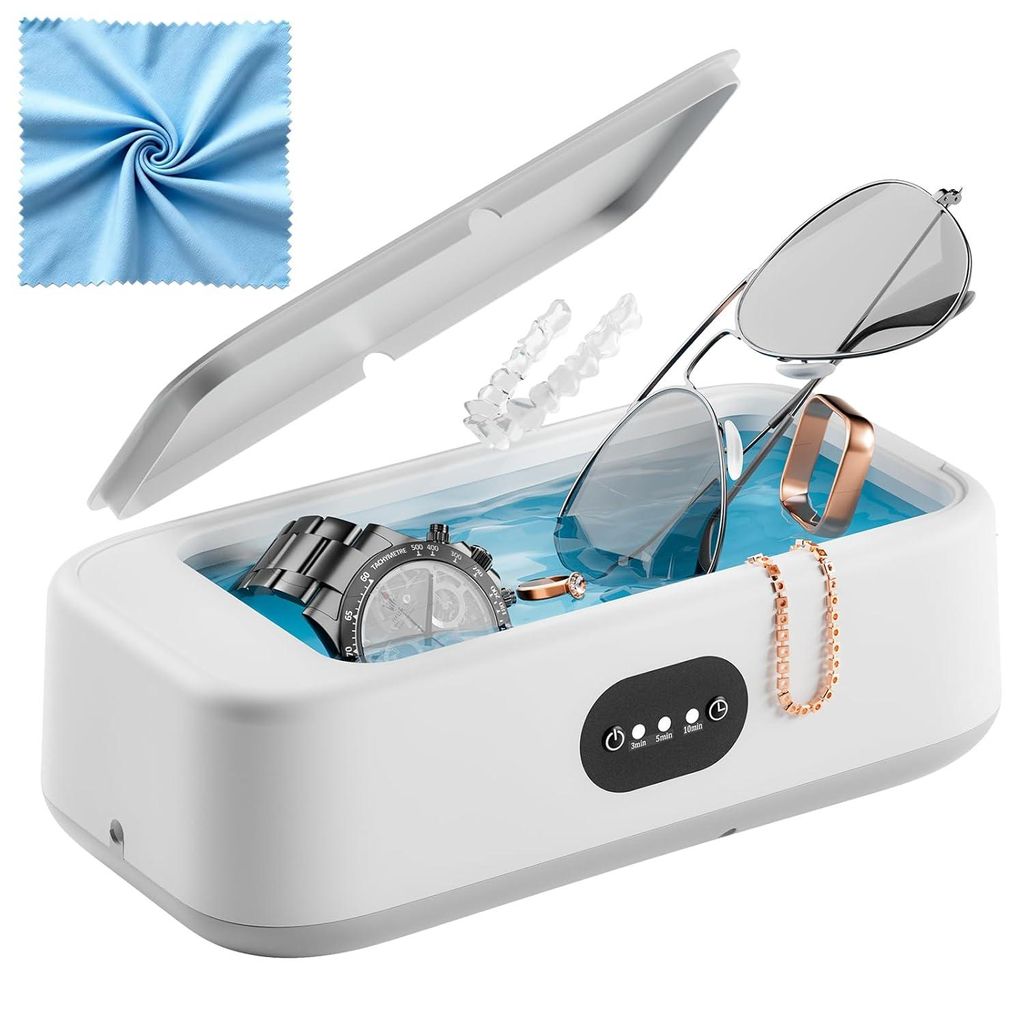 640ml Ultraschallreiniger Ultraschallreinigungsgerät 49KHz Ultraschallreiniger für Schmuck Uhren Brille