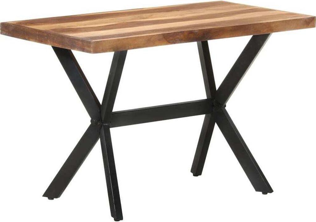 The Living Store Esstisch 120x60x75 cm Massivholz Produktbild 