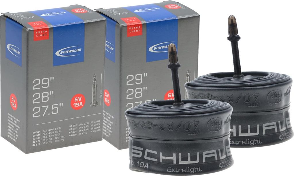 2x 27.5-29 Zoll SCHWALBE Schlauch No.19A Extra Light Produktbild 
