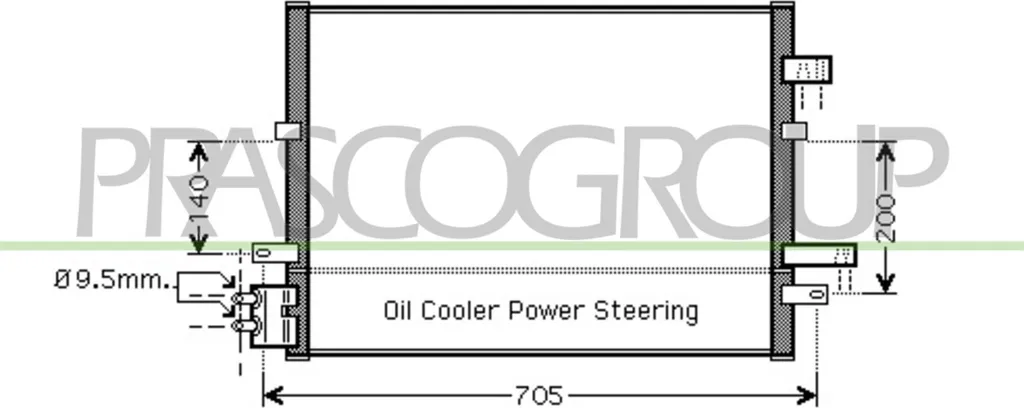 Radiateur de clim Mondeo III - Condenseur PRASCO FD109C003 haute qualité