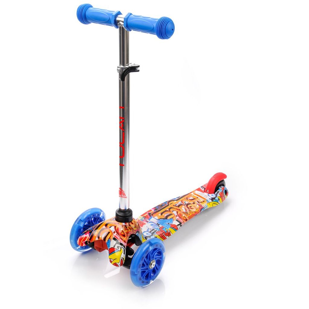LED Dreirädriger Roller Für Kinder Kickscooter Kinderroller Tretroller Meteor DE 