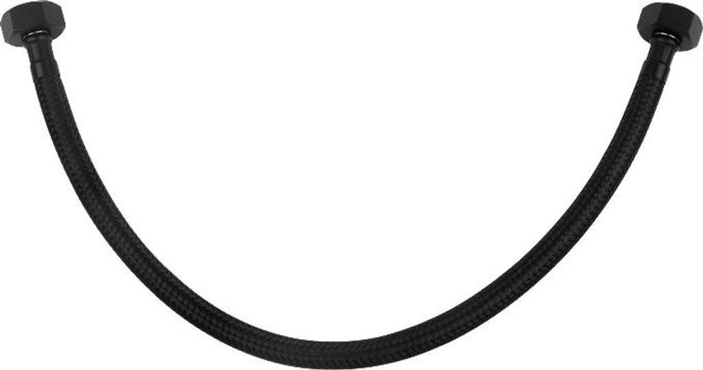 Schwarzer Nylon-Geflechtschlauch 1/2"x1/2", Länge 40 cm Produktbild 