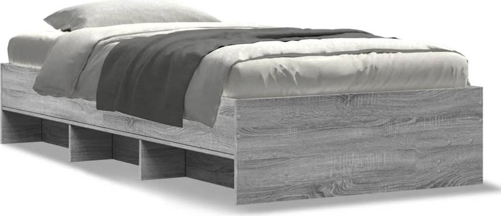 Maison Exclusive - Bettgestell Grau Sonoma 90x190 cm Holzwerkstoff