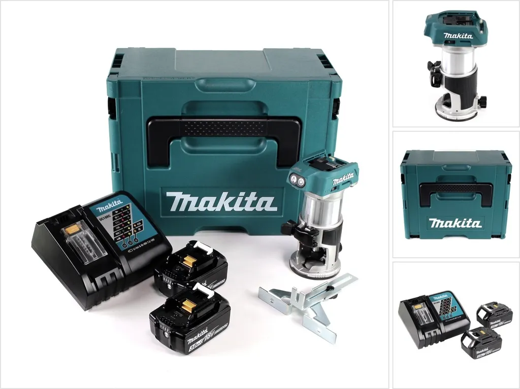 Makita DRT50RFJ Affleureuse Brushless 18V : Puissance et Précision 3Ah
