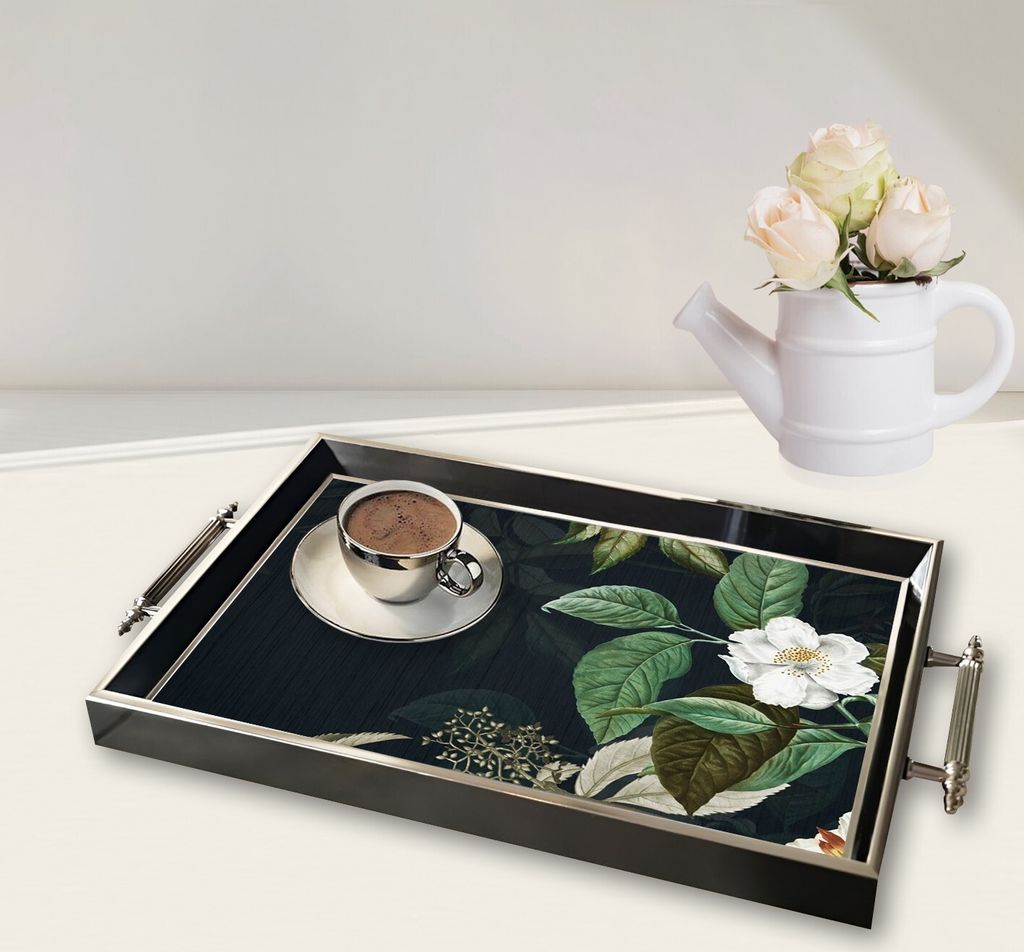 Evila Originals, TPG9902, Tablett, Mehrfarbig, 100 % GLAS, 50 x 29 x 3,5 cm