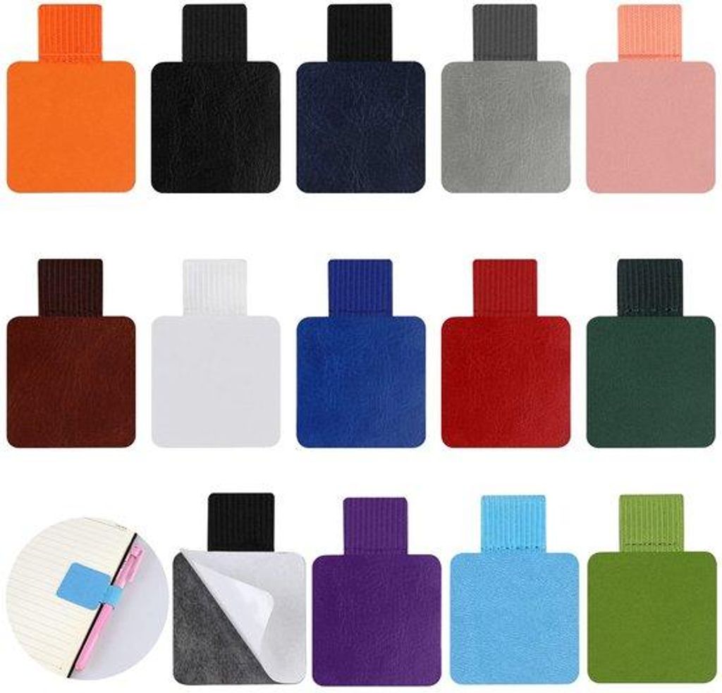 13 Stück Kunstleder-Pennhalter mit Gummibande, für Notizbuch, Kalender, Agenda, Bügeleisen