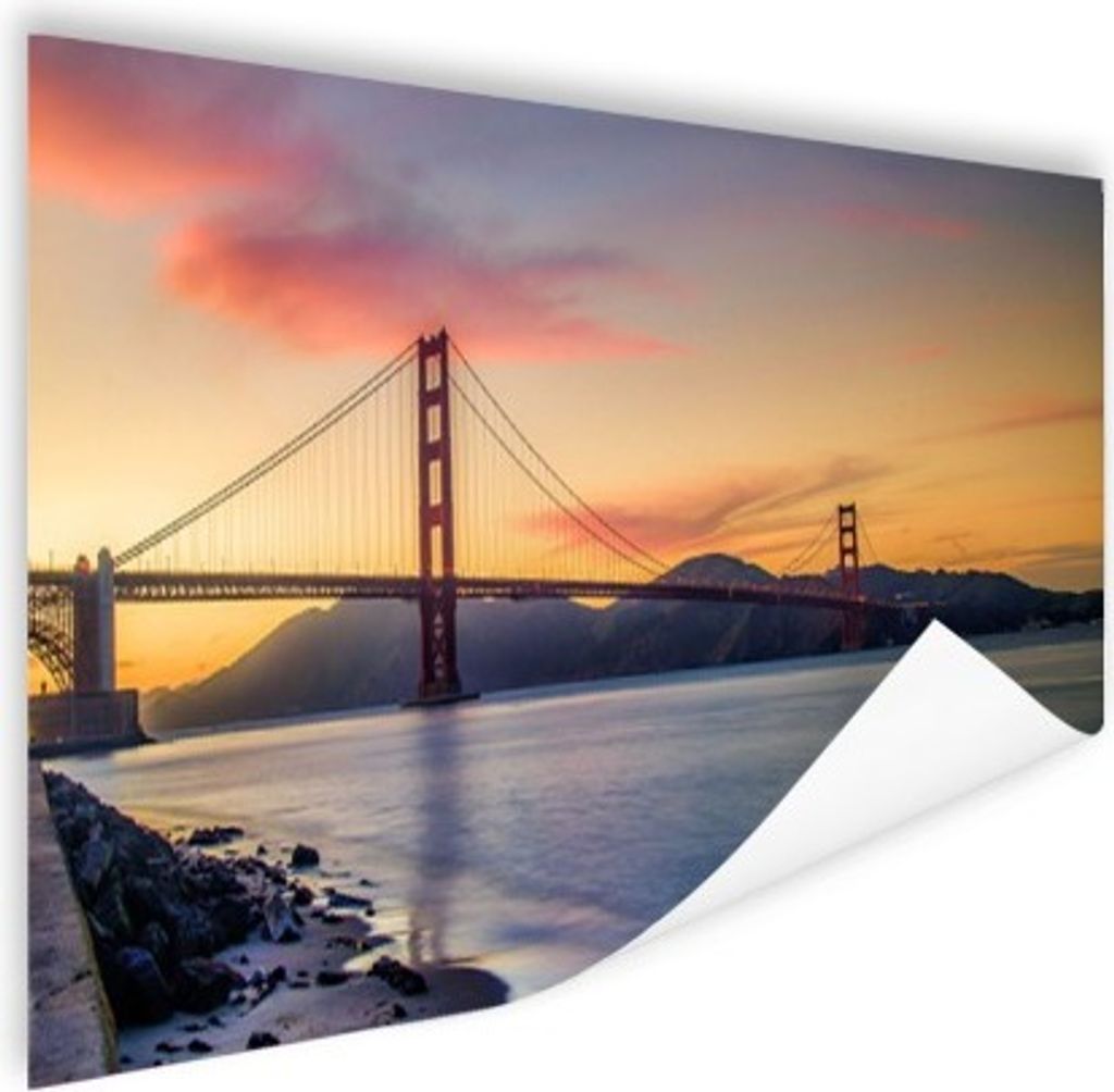 MuchoWow Poster San Francisco - Brücke - Wasser 80x40 cm - Wanddeko