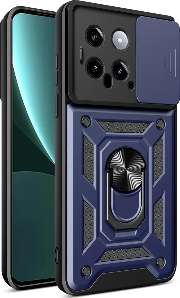 Cover Robusta Xiaomi 14 Pro - Protezione Blu per Famiglie e Lavoro