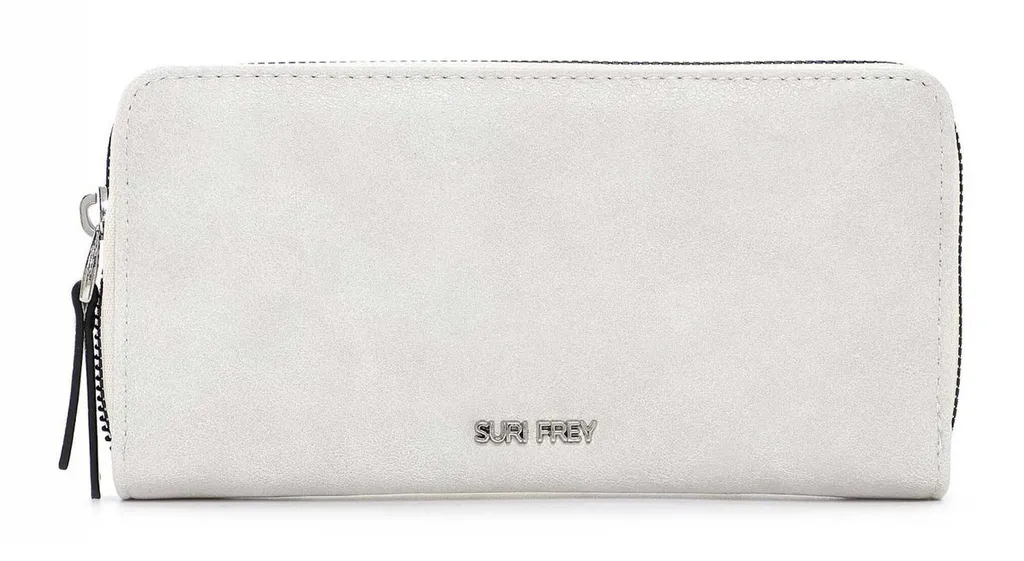 SURI FREY Porte-monnaie Ally Zip Around Wallet Ecru en simili cuir souple