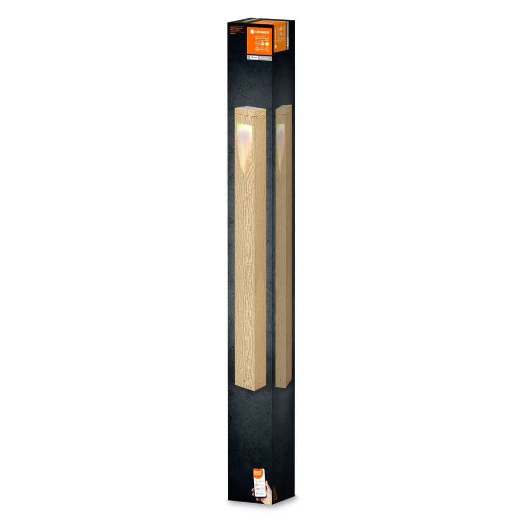 Borne Extérieure Connectée WiFi LEDVANCE SMART+ en Aluminium et Bois 3000K - 2