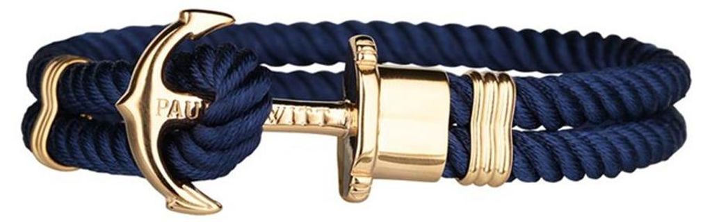 Paul Hewitt Nylon Armband blau gold PH-PH-N-G-N (Länge: 17cm)