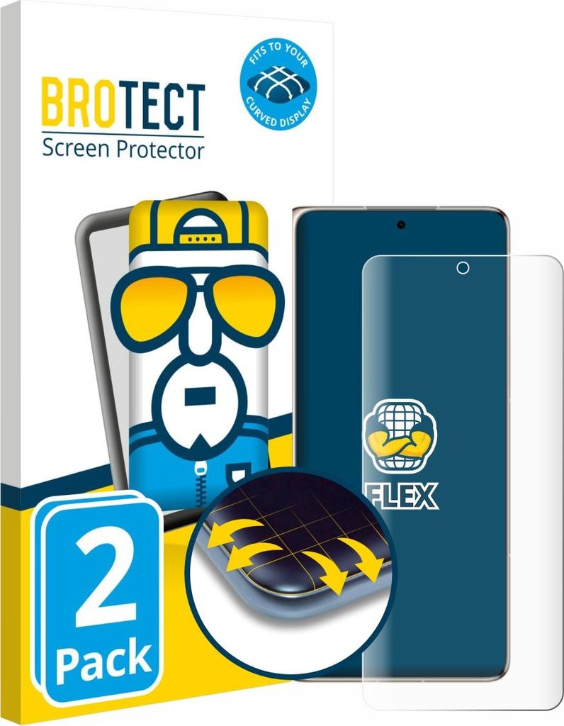 2x BROTECT Fullscreen Schutzfolie für Huawei Mate X7 Displayschutz Folie Fullcover Klar Transparent