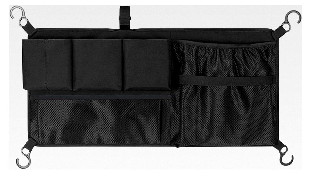 Gepäcknetz für Kinderwagen - Verstellbares Aufbewahrungsnetz mit Sortierfach, Faltbares Zubehör für Shopping, Strandausflug und Outdoor-Aktivit...