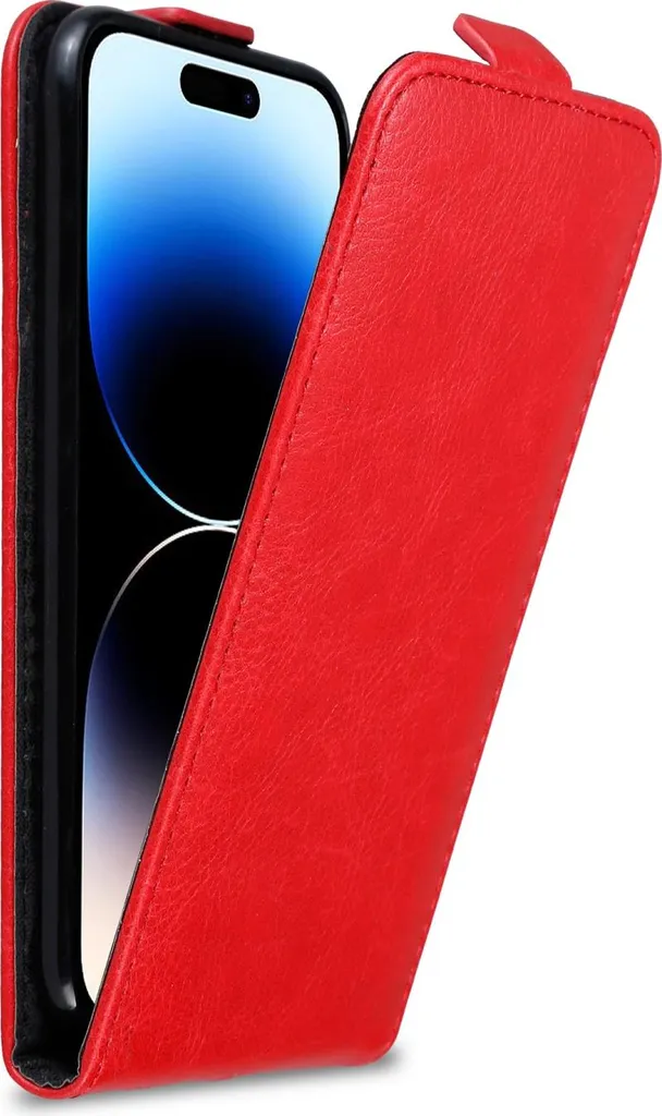 Custodia Cadorabo per Apple iPhone 14 PRO Custodia protettiva in rosso Custodia Flip per telefono cellulare Custodia Cover
